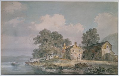 En bondgård vid en sjö i Lake District, c.1797 av Joseph Mallord William Turner