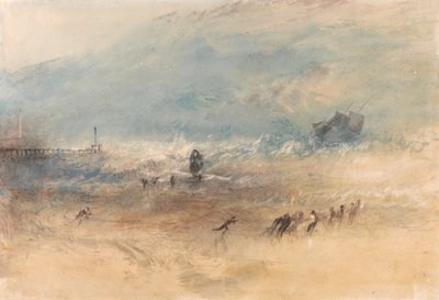 Ett fartyg som närmar sig Margate hamn i ett stormigt hav av Joseph Mallord William Turner