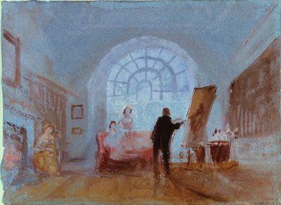 Konstnär som arbetar vid ett staffli, 1828 av Joseph Mallord William Turner