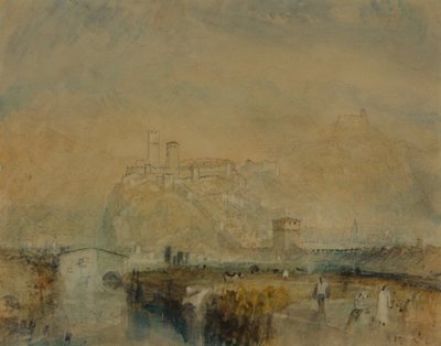 Bellinzona nr. 11, Schweiz, ca 1843 (akvarell, penna och bläck och kroppsfärg över spår av penna på papper) av Joseph Mallord William Turner