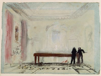 Biljardspelare på Petworth House, 1830 (gouache) av Joseph Mallord William Turner