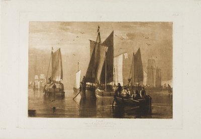 Lugn, skylt 44 från Studieboken av Joseph Mallord William Turner