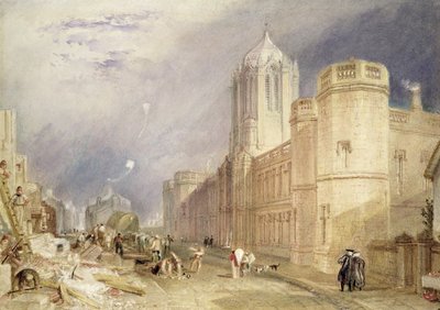 Christ Church, Oxford (wc på papper) av Joseph Mallord William Turner