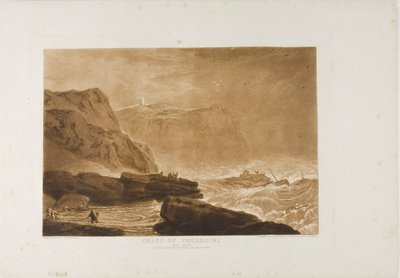 Coast of Yorkshire, skylt 24 från Liber Studiorum av Joseph Mallord William Turner
