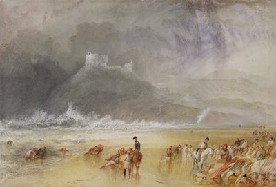 Criccieth Castle, norra Wales, ca 1835 av Joseph Mallord William Turner