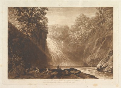 Ritning av Clyde Liber Studiorum, del IV, skylt 18, 29 mars 1809. av Joseph Mallord William Turner