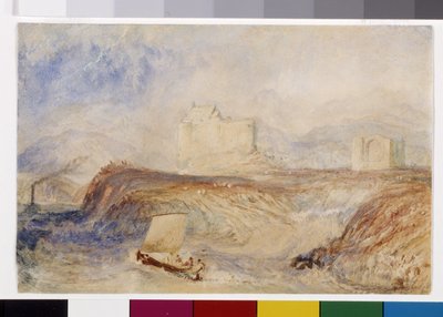 Dunstaffnage (akvarell och gouache på vitt papper) av Joseph Mallord William Turner