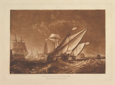 Ingången till Calais hamn Liber Studiorum, del XI, skylt 55, 1 januari 1816. av Joseph Mallord William Turner