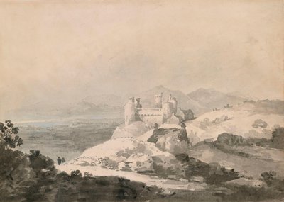 Harlech Castle, Wales, från söder av Joseph Mallord William Turner