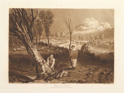 Säkring och dikning Liber Studiorum, del X, skylt 47, 23 maj 1812. av Joseph Mallord William Turner