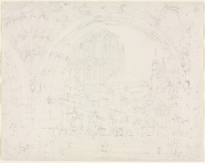 Herefords katedral av Joseph Mallord William Turner