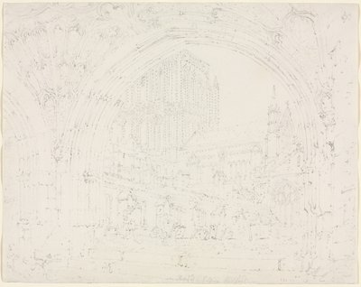 Hereford Cathedral, ca. 1793. av Joseph Mallord William Turner