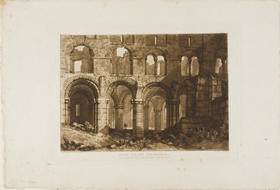 Holy Island Cathedral, skylt 11 från Liber Studiorum av Joseph Mallord William Turner