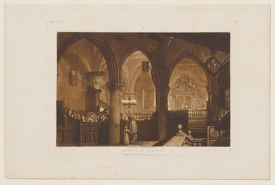 Interiör av en kyrka av Joseph Mallord William Turner