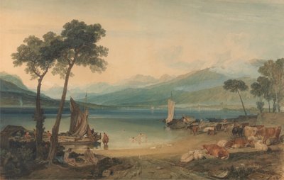 Genèvesjön och Mont Blanc av Joseph Mallord William Turner