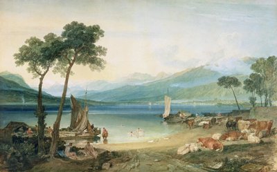 Genèvesjön och Mont Blanc av Joseph Mallord William Turner