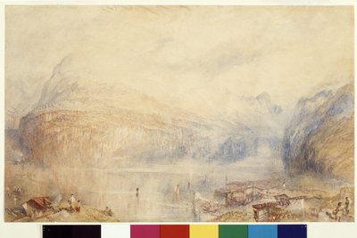Luzernsjön från Brunnen (akvarell och gouache på vitt papper) av Joseph Mallord William Turner