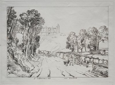 Liber Studiorum: St. Catherines Hill, nära Guilford. av Joseph Mallord William Turner
