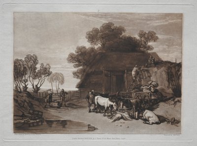 Liber Studiorum: The Straw Yard av Joseph Mallord William Turner