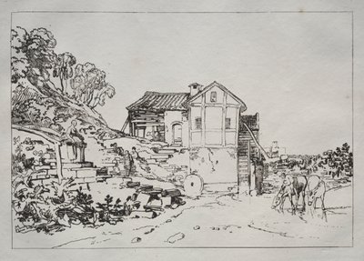 Studiebok: Vattenkvarn av Joseph Mallord William Turner