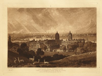 London från Greenwich av Joseph Mallord William Turner
