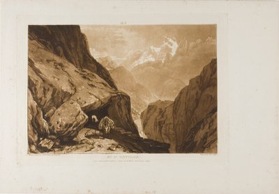 Mount Saint Gothard, tallrik 9 från Liber Studiorum av Joseph Mallord William Turner