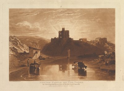 Norham Castle på Tweed Liber Studiorum, del XII, skylt 57, 1 januari 1816. av Joseph Mallord William Turner