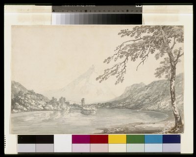 På Aar mellan Unterseen och Brienzsjön av Joseph Mallord William Turner