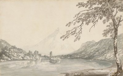 Längs floden Aar mellan Unterseen och Brienzsjön av Joseph Mallord William Turner