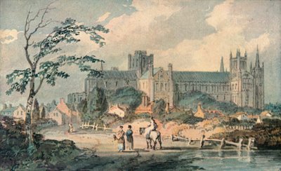 Peterborough Cathedral från norr, 1909 av Joseph Mallord William Turner