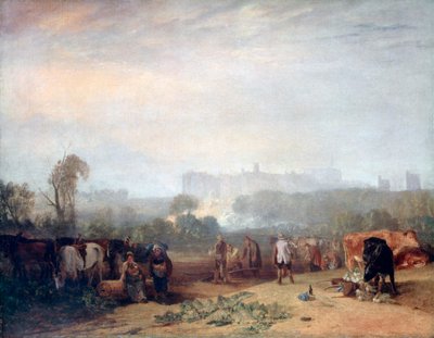Plöjer upp rovor, nära Slough, `Windsor, c1809 av Joseph Mallord William Turner
