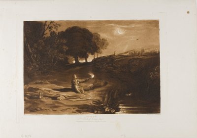 Rispah, plåt 46 från Studieboken av Joseph Mallord William Turner
