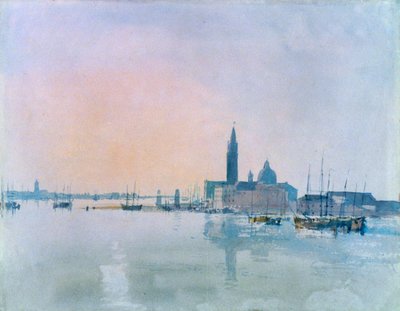 San Giorgio Maggiore från Dogana, 1819. av Joseph Mallord William Turner