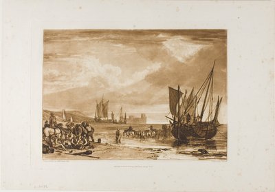 Scen på den franska kusten, skylt 4 från Liber Studiorum av Joseph Mallord William Turner