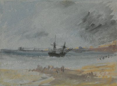 Skepp på grund Brighton av Joseph Mallord William Turner