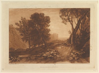 Solitude, eller The Reading Magdalen Liber Studiorum, del XI, skylt 53, 12 maj 1814. av Joseph Mallord William Turner