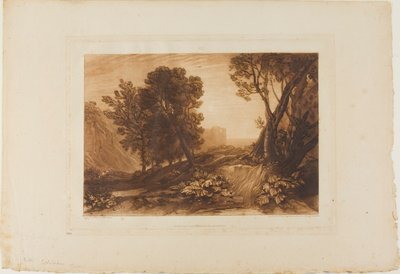 Solitude, plåt 53 från Studieboken av Joseph Mallord William Turner