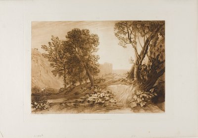 Solitude, plåt 53 från Studieboken av Joseph Mallord William Turner