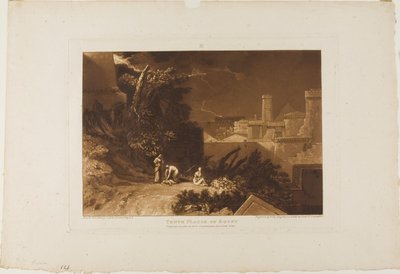 Egyptens tionde plåga, skylt 61 från Liber Studiorum av Joseph Mallord William Turner
