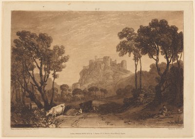 Slottet ovanför ängarna av Joseph Mallord William Turner