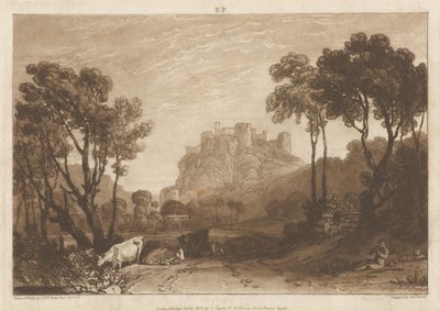 Slottet ovanför ängarna av Joseph Mallord William Turner