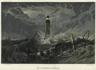Fyren Eddystone på Eddystone Rocks av Joseph Mallord William Turner