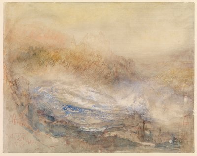 Rhens fall i Schaffhausen av Joseph Mallord William Turner