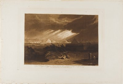 The Fifth Plague of Egypt, skylt 16 från Liber Studiorum av Joseph Mallord William Turner