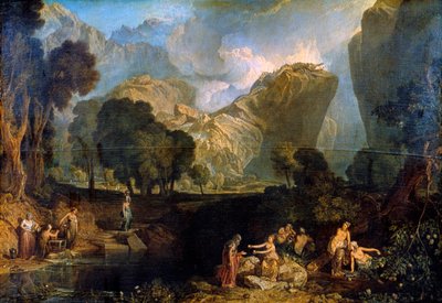 Oenighetens gudinna väljer stridens äpple i Hesperidernas trädgård, 1806 av Joseph Mallord William Turner