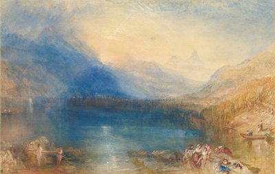 Zugsjön, 1843 (wc över grafit) av Joseph Mallord William Turner
