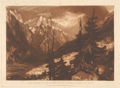 Arverons källa i Chamonixdalen, Savojen av Joseph Mallord William Turner