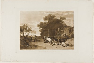 The Straw Yard, tallrik 7 från Liber Studiorum av Joseph Mallord William Turner