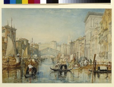 Venedig, Rialto (akvarell över penna på vitt papper) av Joseph Mallord William Turner