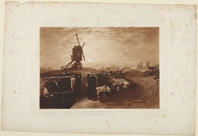 Väderkvarn och sluss av Joseph Mallord William Turner